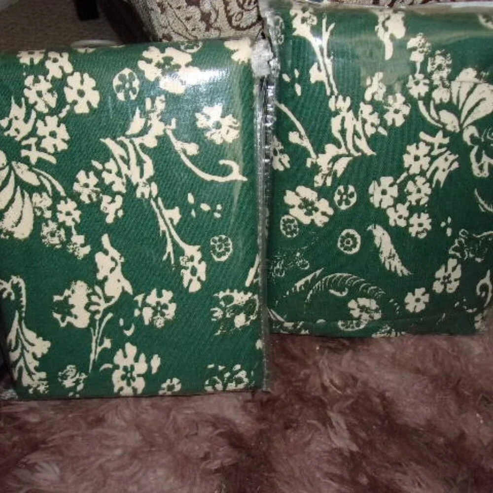 New Floral Damask Rod Pocket Homespun Insulated Curtain Panel 42” X 63
